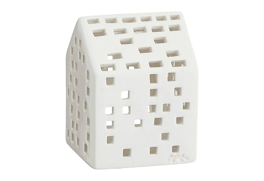 Kähler Teelichthalter Kähler Urbania Lichthaus Classic H9.5 Keramik Weiß günstig online kaufen