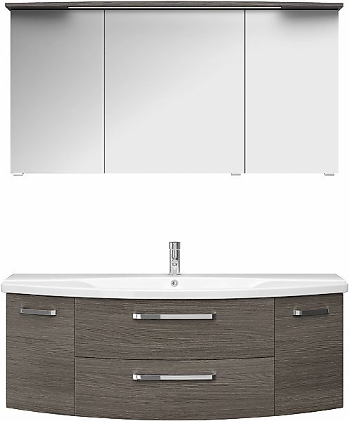 Saphir Badmöbel-Set "Serie 4010 2-teilig Keramik-Waschtisch mit LED-Spiegel günstig online kaufen