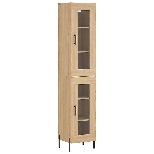 vidaXL Highboard Sonoma-Eiche 34,5x34x180 cm Holzwerkstoff 3199436 günstig online kaufen
