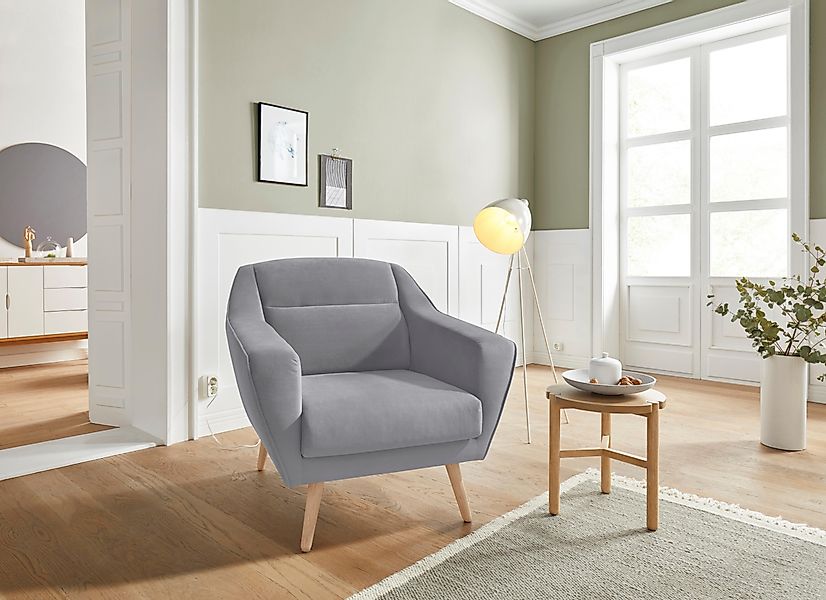 andas Sessel Bille, mit Naht im günstig online kaufen