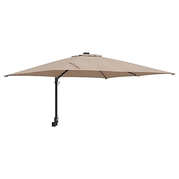 vidaXL Gartenparasol Taupe und Schwarz 248,5 x 247,5 x 160 cm 42003238 günstig online kaufen