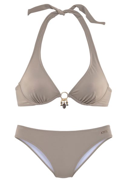 Bruno Banani Bügel-Bikini mit gold-schwarzenen Accessories günstig online kaufen