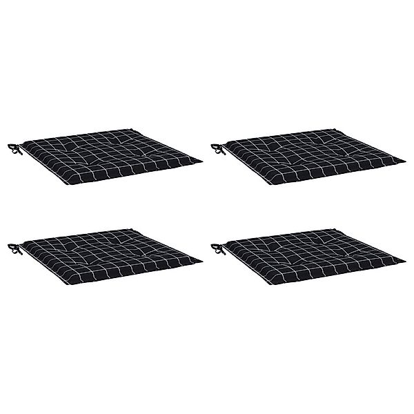 vidaXL Sitzauflage Gartenstuhl-Kissen 4 Stk. Schwarz günstig online kaufen
