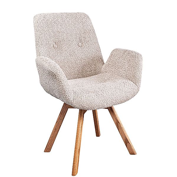 riess-ambiente Polsterstuhl BALTIC beige / natur günstig online kaufen
