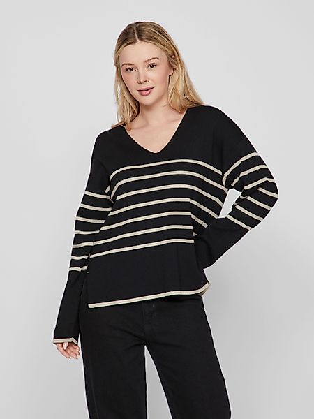 Vila V-Ausschnitt-Pullover VIOSTRIA V-NECK L/S REV günstig online kaufen
