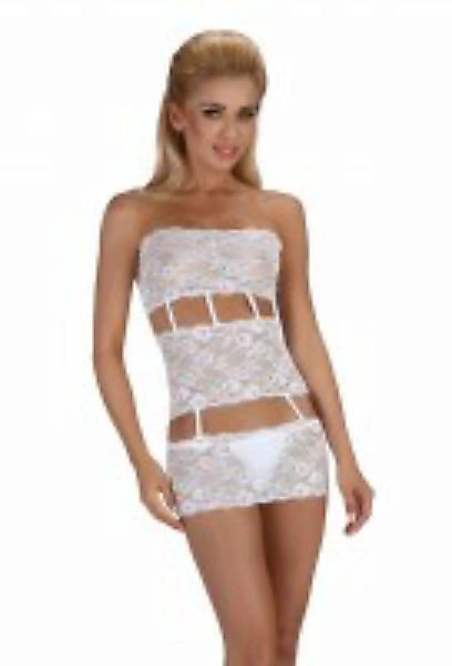 Weißes Kleid mit Aussparungen günstig online kaufen