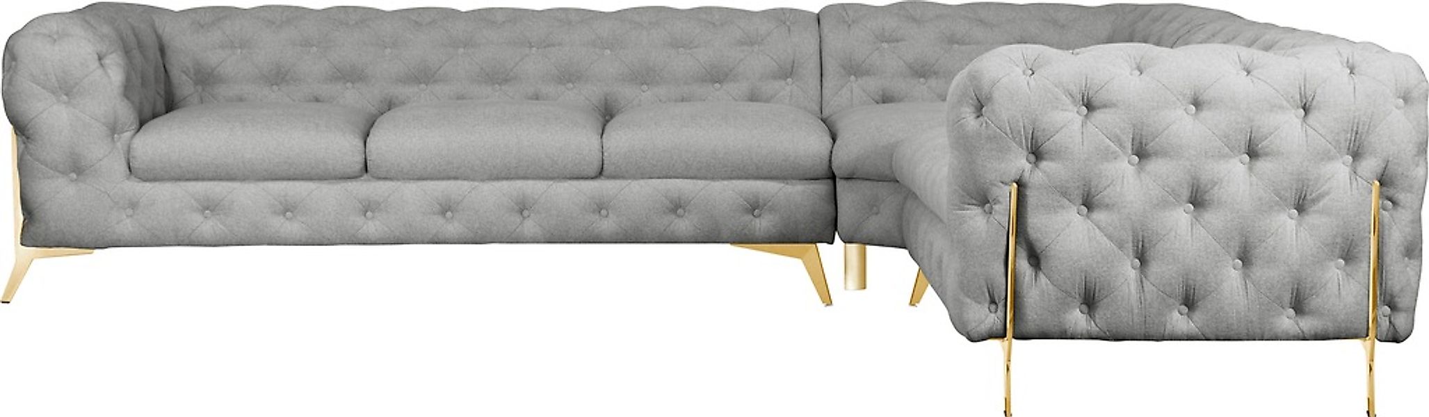 Leonique Chesterfield-Sofa "Amaury L-Form", großes Ecksofa, Chesterfield-Op günstig online kaufen