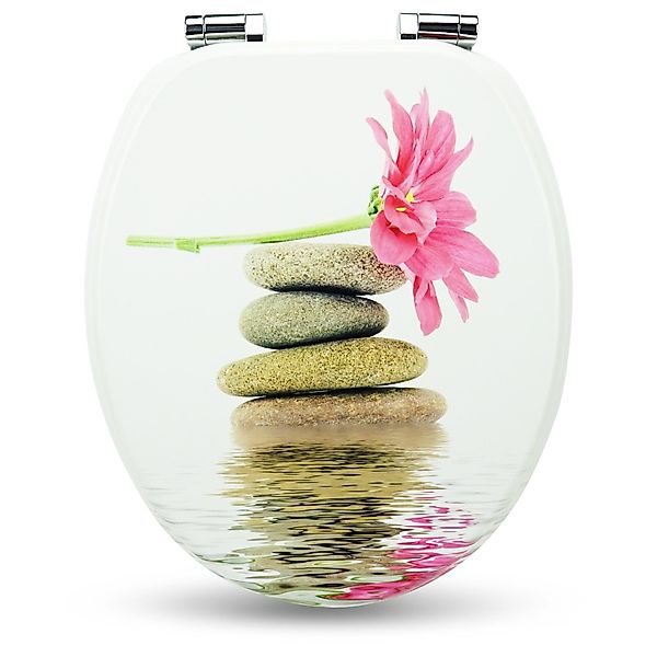 Sanfino WC-Sitz „Gerbera“ hochwertiger Toilettendeckel mit günstig online kaufen