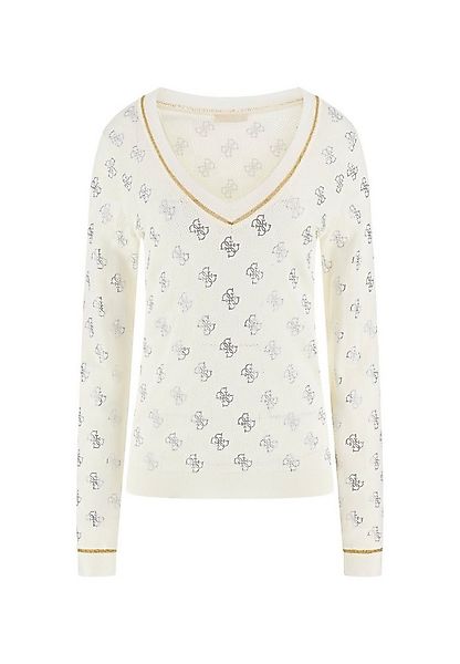 Guess Strickpullover Pullover ROSIE Strickpullover V- Neck (1-tlg) günstig online kaufen
