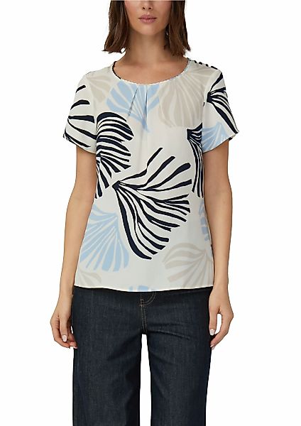 s.Oliver BLACK LABEL Kurzarmbluse mit grafischem Muster günstig online kaufen