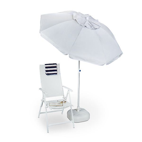 relaxdays Sonnenschirm 180 cm, Anthrazit günstig online kaufen