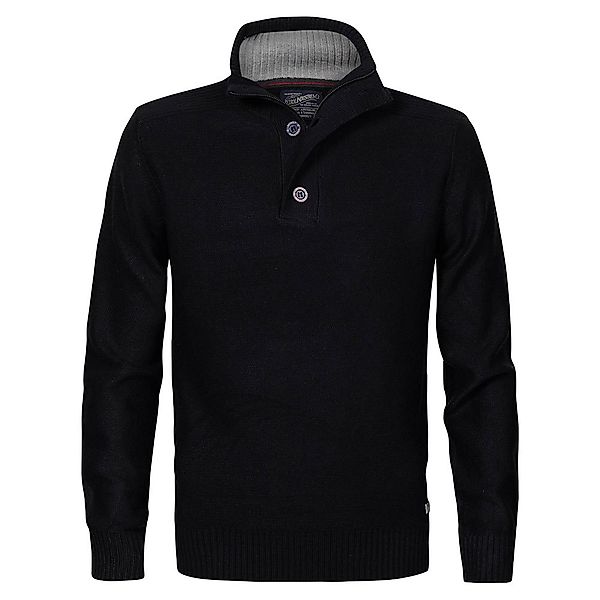Petrol Industries Rollkragen Halber Reißverschluss Sweater 2XL Black günstig online kaufen