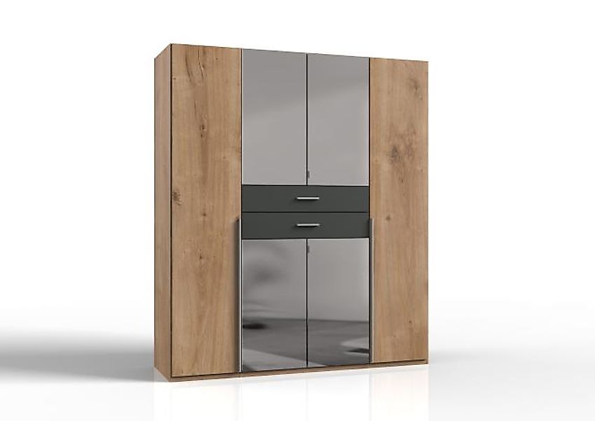 Kleiderschrank 6trg mit 4 Spiegel DENVER von WIMEX braun günstig online kaufen