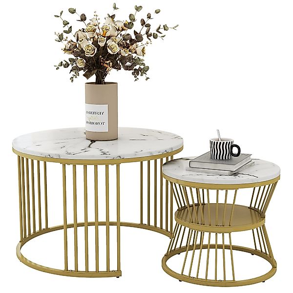 OKWISH Couchtisch und 2er Set, Beistelltisch günstig online kaufen