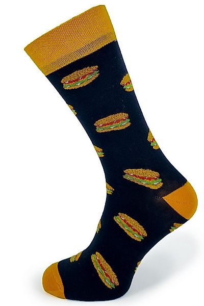 COFI 1453 Langsocken Herrensocken in Schwarz mit Hamburgermuster Socken für günstig online kaufen