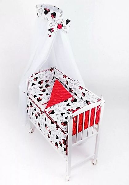 Babyhafen Beistellbett Mobil Babybett 40x90 cm Komplettbett Minnie roten Sc günstig online kaufen