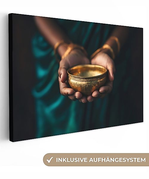 OneMillionCanvasses® Leinwandbild Gold - Schale - günstig online kaufen
