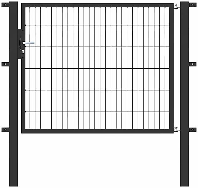 Metallzaun Einzeltor für Doppelstabmatte Anthrazit z. Einbeton. 80 cm x 200 günstig online kaufen