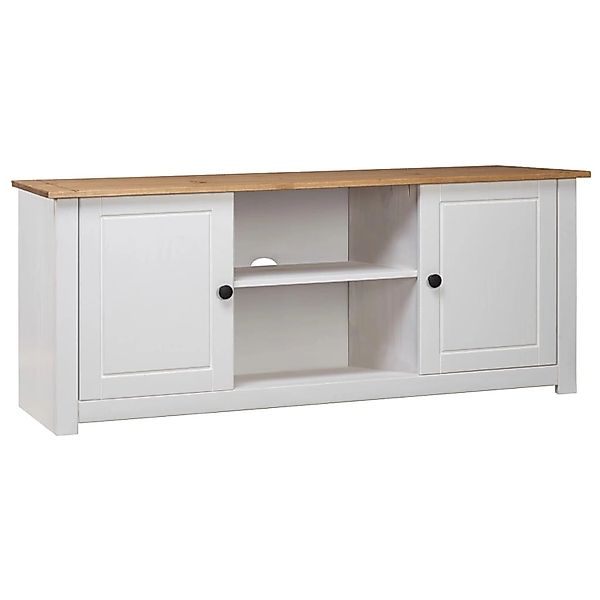 vidaXL TV-Schrank Weiß 120x40x50 cm Massivholz Panama-Kiefer 282672 günstig online kaufen