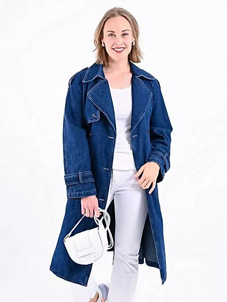 MODAFEIN Trenchcoat Jeans Dunkelblau günstig online kaufen