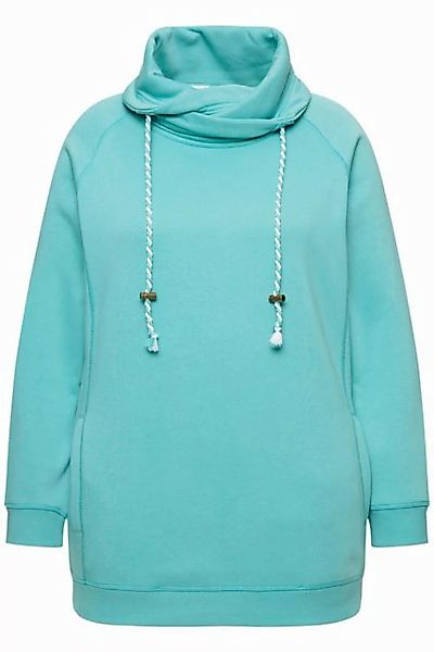 Ulla Popken Sweatshirt Sweatshirt weiter Stehkragen Taschen günstig online kaufen