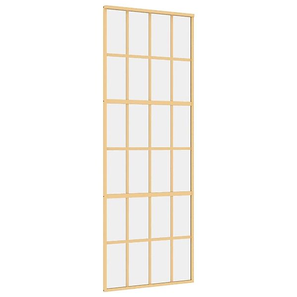 vidaXL Schiebetür Golden 76x205 cm ESG-Klarglas und Aluminium 155172 günstig online kaufen