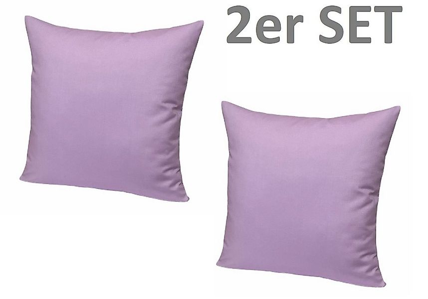 RoKo-Textilien Kissenbezug Kissenbezug 2er SET aus 100% Baumwolle mit Reiss günstig online kaufen