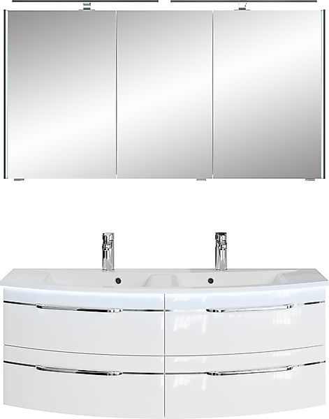 Saphir Badmöbel-Set »Badezimmer-Set 133,2 cm breit, inkl. Türdämpfer, 3 Tür günstig online kaufen