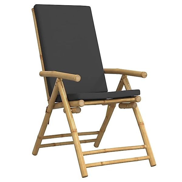 vidaXL Gartenstühle 6 Stk Verstellbar Klappbar mit Kissen Bambus 3208930 günstig online kaufen