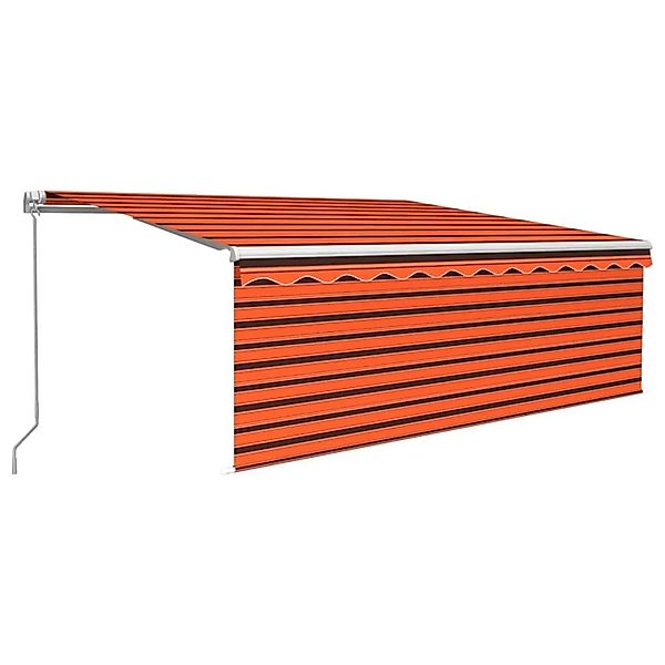 vidaXL Markise Manuell Einziehbar mit Rollo 4,5x3 m Orange und Braun 306932 günstig online kaufen