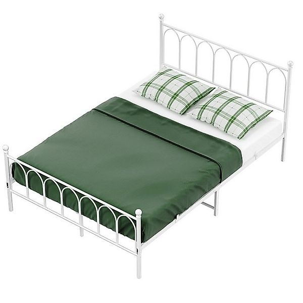 HAUSS SPOLE Metallbett 140 x 200cm mit Lattenrost für Schlafzimmer ohne Mar günstig online kaufen