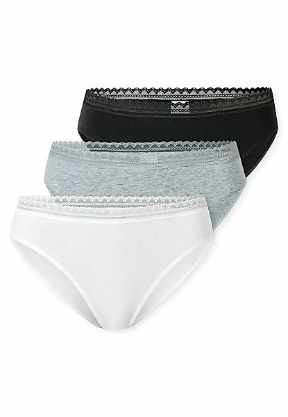 Schiesser Rioslip "Modern Multipacks" 3er Pack, Spitzenbänder, Baumwollmisc günstig online kaufen