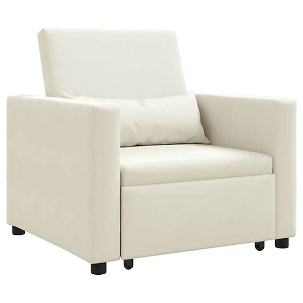 vidaXL Einzel-Schlafsofa mit Rädern Creme 90 x 165 x 87 cm Samt 42002705 günstig online kaufen