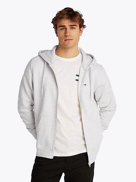 Tommy Jeans Sweatshirt "TJM REG S FLAG ZIP FLEECE THRU" mit bestickten Mark günstig online kaufen