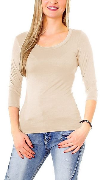 Muse Rundhalsshirt Basic T-Shirt Halbarm Skinny Fit 1073 günstig online kaufen