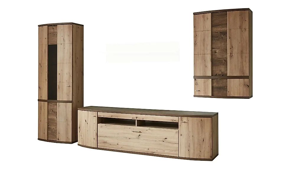 uno Wohnwand  Gabbro ¦ holzfarben ¦ Maße (cm): B: 357 H: 209 T: 50.0 Kommod günstig online kaufen