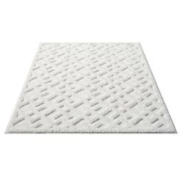 payé Teppich Nara-737 Hochflor 160x230 cm Pastell-Creme Rautenmuster günstig online kaufen