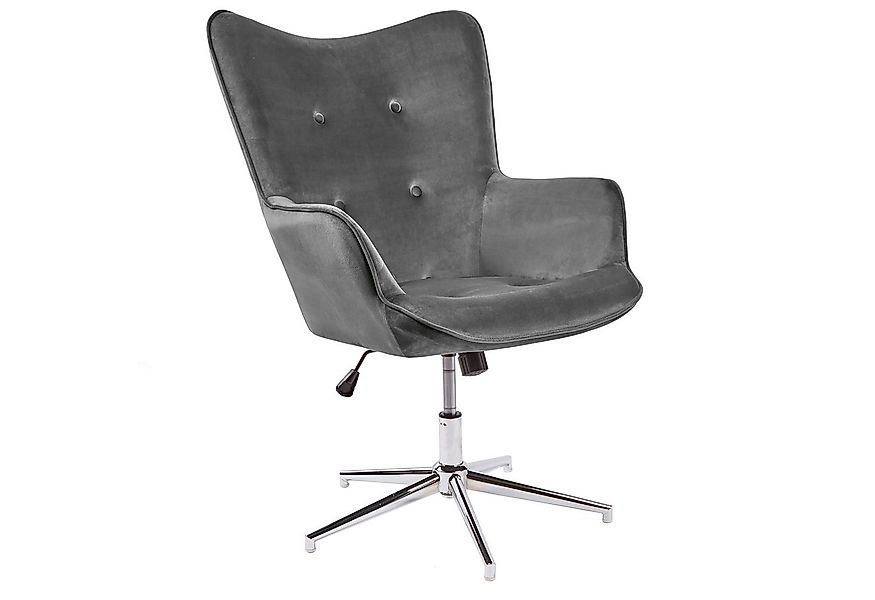 riess-ambiente Drehsessel MR. LOUNGER grau, mit Samt-Bezug günstig online kaufen