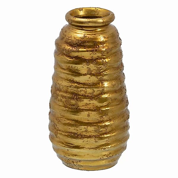 Vase Aus Keramik Gold 15 X 15 X 30 Cm günstig online kaufen
