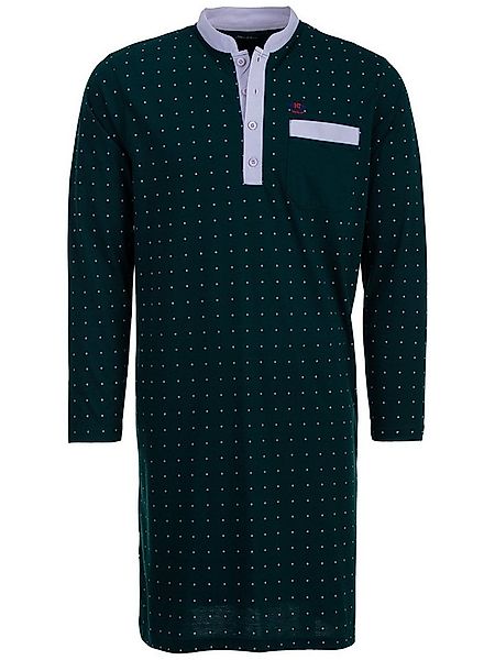 Henry Terre Nachthemd Nachthemd Langarm - Stehkragen mit Punkten günstig online kaufen