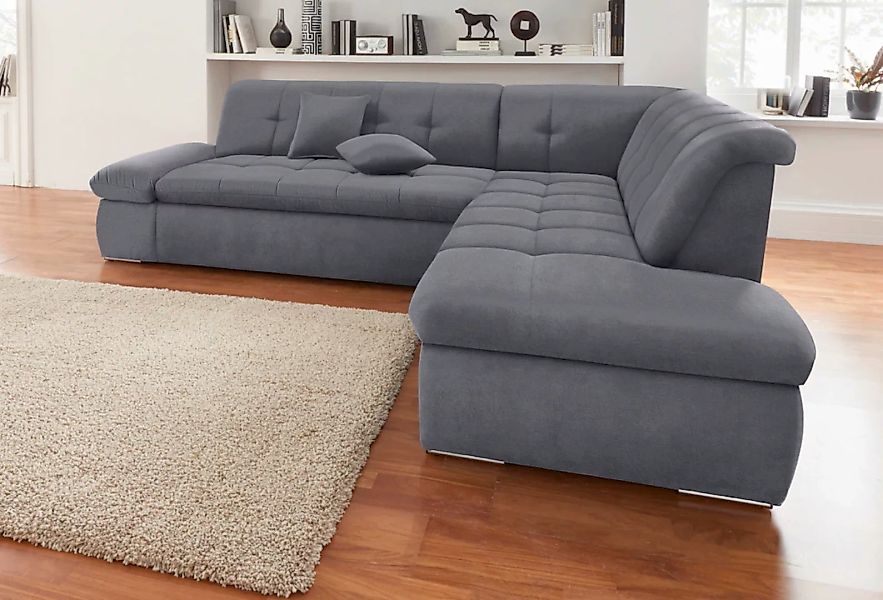 DOMO collection Ecksofa "Moric Luxus incl. Zierkissen B/T/H: 273/216/80 cm" günstig online kaufen