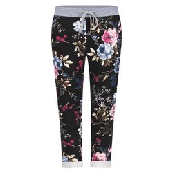 Mississhop Chinohose Damen Hose Blumen Jogginghose günstig online kaufen