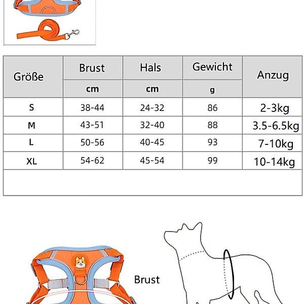 BYSURE Hunde-Geschirr, Verstellbares, reflektierendes Step-In-Welpengeschir günstig online kaufen