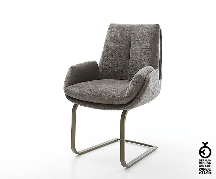 Freischwinger Clea-Flex Bouclé Soft Schlamm Freischwinger flach Effektfinis günstig online kaufen