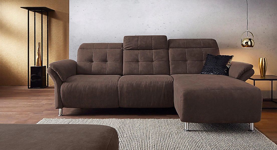Home affaire Ecksofa "Manhattan L-Form" 2 Sitze mit elektrischer Relaxfunkt günstig online kaufen