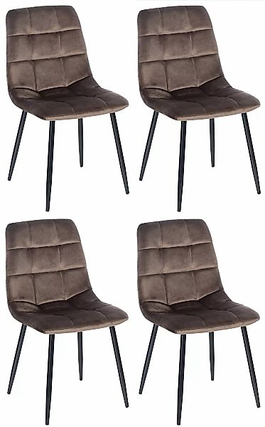 CLP Esszimmerstuhl Antibes (4er Set), Samtbezüge, günstig online kaufen