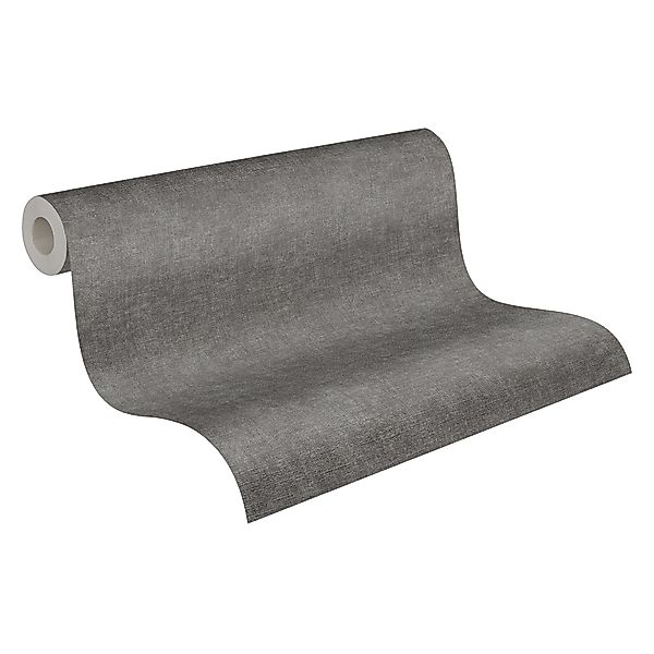 A.S. Creation Vliestapete Uni Struktur-Optik 10,05 m x 0,53 m Anthrazit FSC günstig online kaufen