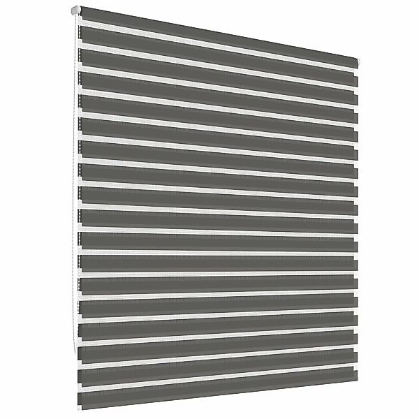 ECD Germany Doppelrollo Klemmfix ohne Bohren 45x150 cm Dunkelgrau günstig online kaufen