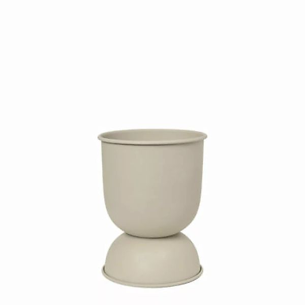 Blumentopf Hourglass Extra Small metall beige / Ø 21 x H 30 cm - Ferm Livin günstig online kaufen