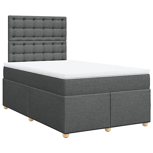 vidaXL Boxspringbett mit Matratze Dunkelgrau 120x190 cm Stoff 3291234 günstig online kaufen